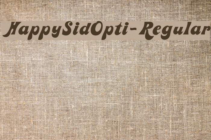 HappySidOpti-Regular Font examples