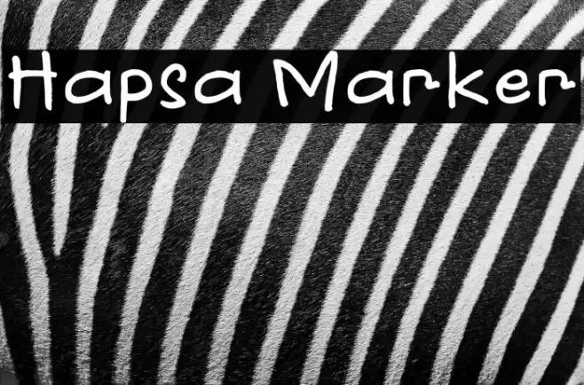 Hapsa Marker Font examples
