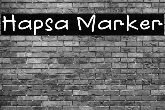 Hapsa Marker Font examples