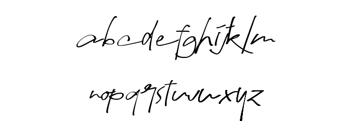 Hapsary Demo Version Font LOWERCASE