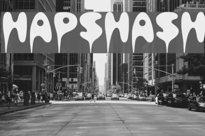 Hapshash Font examples