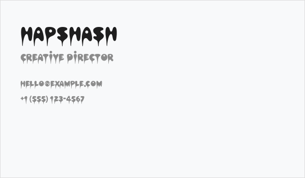 Hapshash Business Card