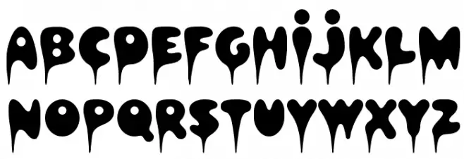 Hapshash Font LOWERCASE