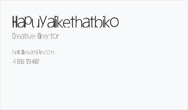 Hapuyalikethatbiko Business Card