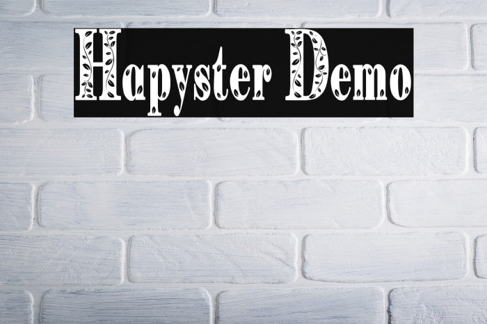 Hapyster Demo Font examples