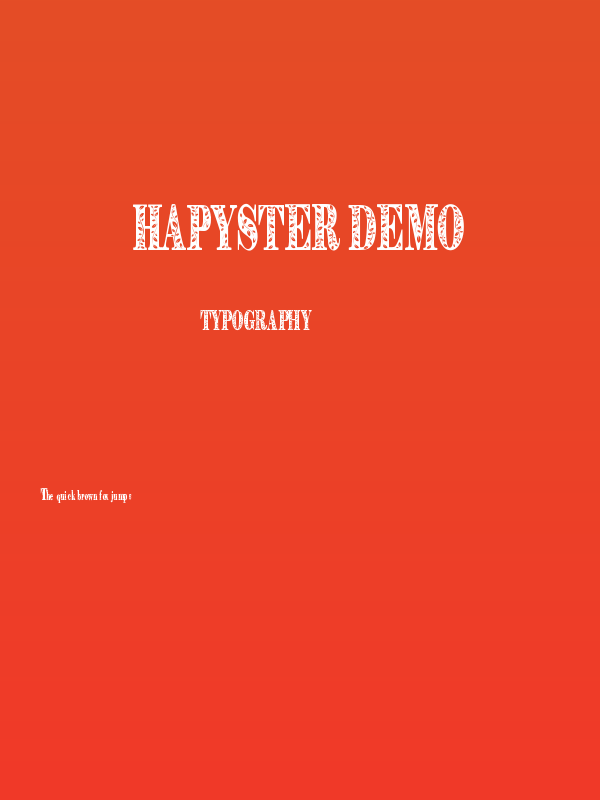 Hapyster Demo Poster