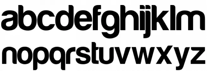 Harabara Bold Font LOWERCASE