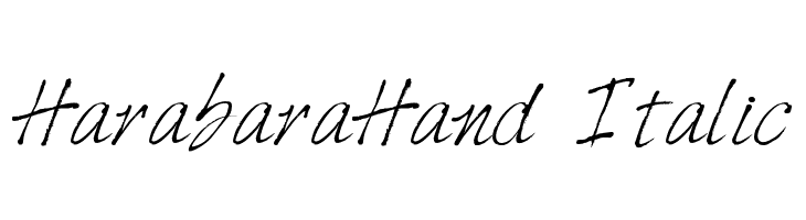 HarabaraHand Italic Font