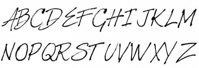 HarabaraHand Italic 字体 大写