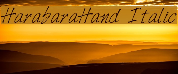HarabaraHand Italic Font examples