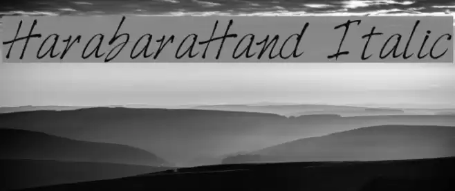 HarabaraHand Italic Font examples