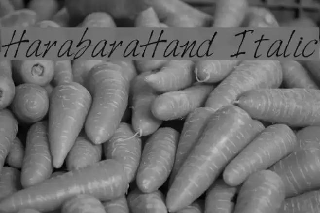 HarabaraHand Italic Font examples