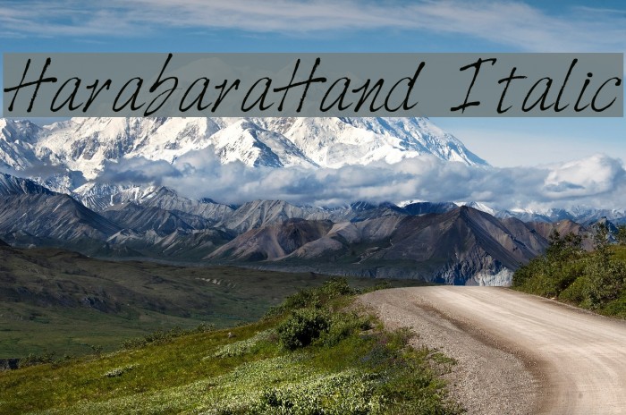 HarabaraHand Italic Font examples