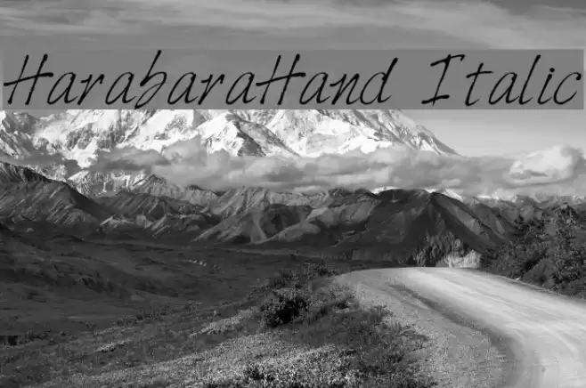 HarabaraHand Italic Font examples
