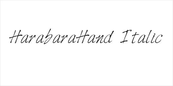 HarabaraHand Italic Logo