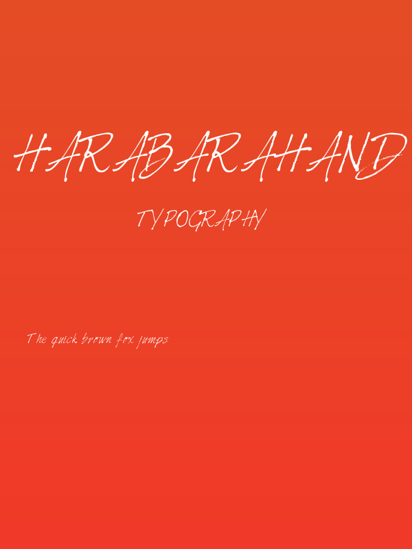 HarabaraHand Italic Poster