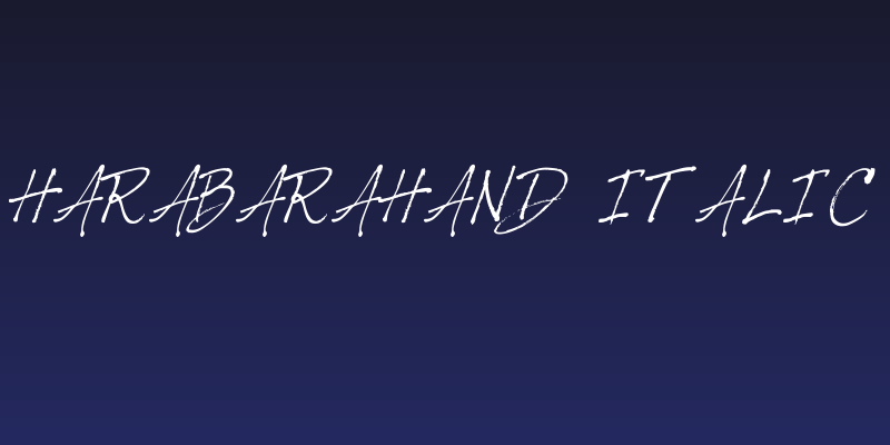 HarabaraHand Italic Social Header