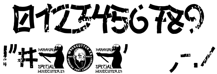 Harakiri Special Font OTHER CHARS