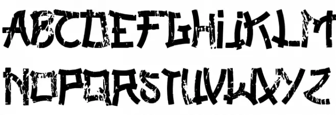 Harakiri Special Schriftart Kleinbuchstaben