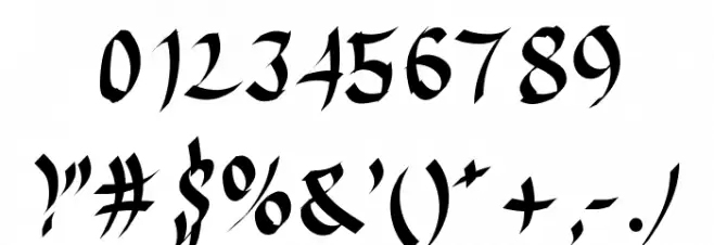 Harakiri Font OTHER CHARS