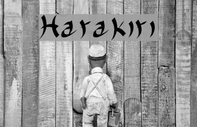 Harakiri Font examples