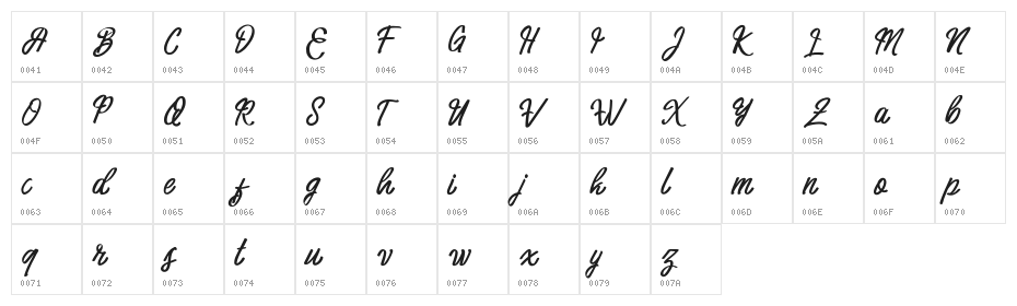Harbala FREE Character Map