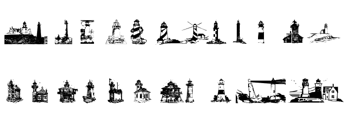Harbour Lights फ़ॉन्ट अपरकेस