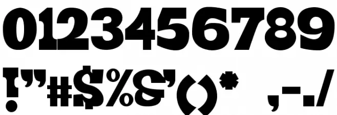 Hard Block Font OTHER CHARS