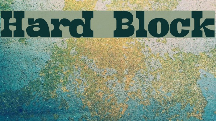 Hard Block Font examples