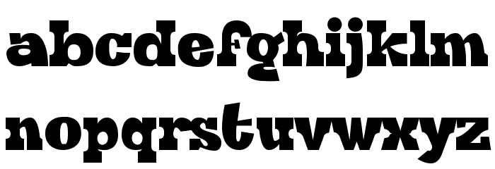 Hard Block Font LOWERCASE