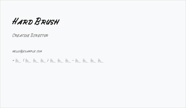 Hard Brush Business Card