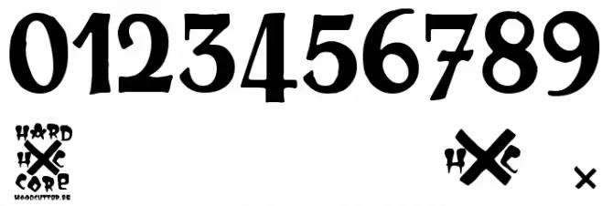 Hard+Core Font OTHER CHARS