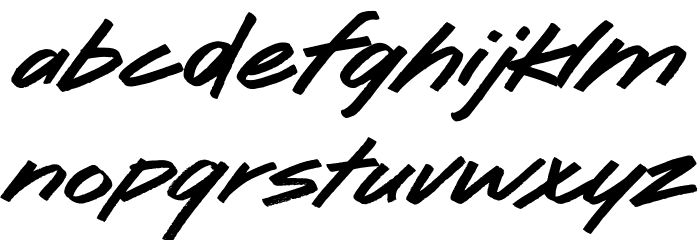 Hard Drive Font LOWERCASE