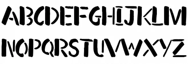 Hard Fox Schriftart Kleinbuchstaben