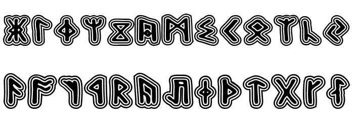 Hard Runes Caratteri MAIUSCOLE