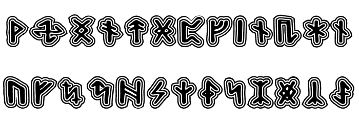 Hard Runes Caratteri MINUSCOLO