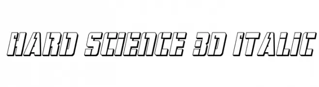 Hard Science 3D Italic  免费字体下载