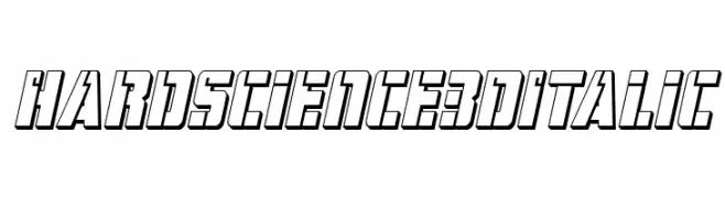 Hard Science 3D Italic  नि: शुल्क फ़ॉन्ट्स डाउनलोड