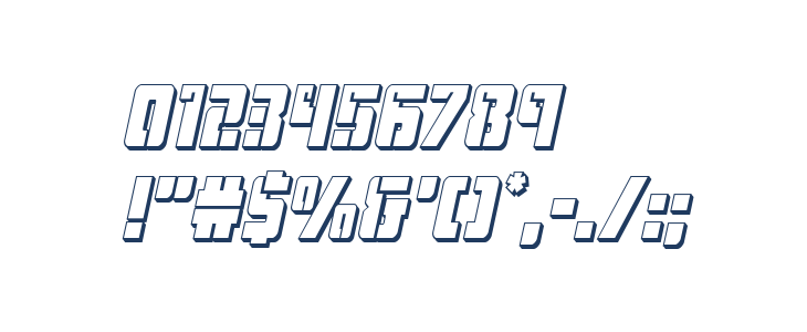 Hard Science 3D Italic Other Characters