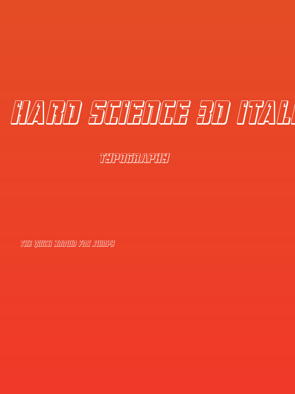 Hard Science 3D Italic Poster