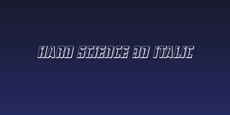 Hard Science 3D Italic Social Header