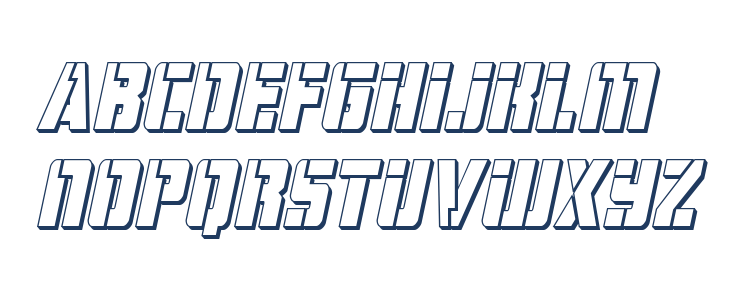 Hard Science 3D Italic Lowercase