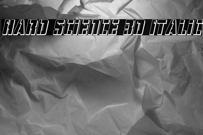 Hard Science 3D Italic Example 1