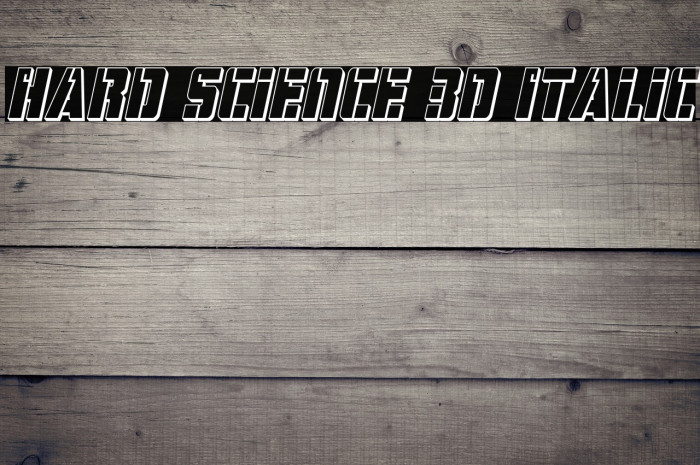 Hard Science 3D Italic Example 2