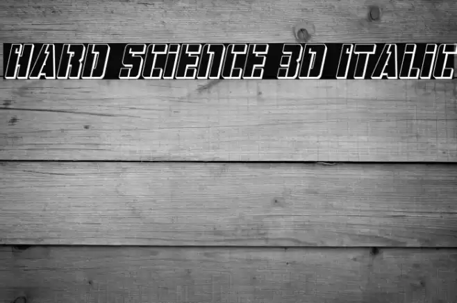 Hard Science 3D Italic Font examples
