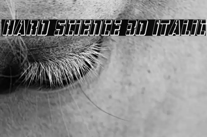Hard Science 3D Italic Font examples
