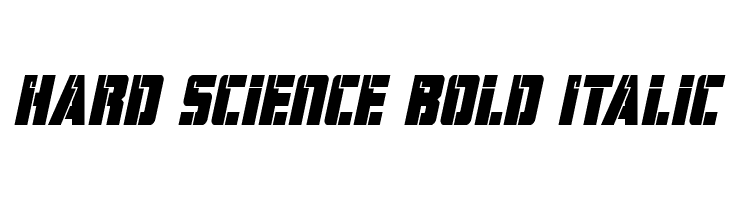 Hard Science Bold Italic  baixar fontes gratis