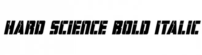 Hard Science Bold Italic  नि: शुल्क फ़ॉन्ट्स डाउनलोड