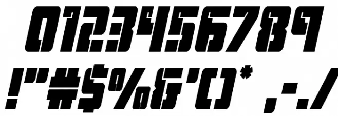 Hard Science Bold Italic Font OTHER CHARS