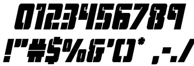 Hard Science Bold Italic Font OTHER CHARS